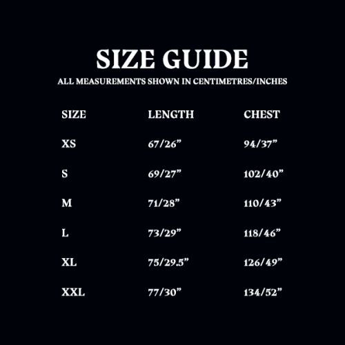 Size Guide Flagship House Hoodies